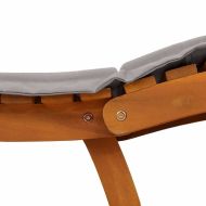 Шезлонг 2 pcs Таупе 184 x 55 x 64 см Масивна акациева дървесина