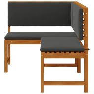 Градинска ъглова пейка Кафяво 140 x 100 x 91 см