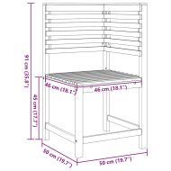 Градински стол Кафяво 50 x 50 x 91 см