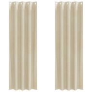 Затъмняващи завеси 2 pcs Крем 140 x 260 cm Кадифе
