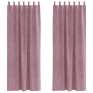 Затъмняващи завеси 2 pcs Тъмен розов 140 x 225 cm Кадифе