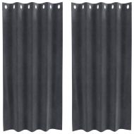 Затъмняващи завеси 2 pcs Светлосиво 140 x 175 cm Кадифе