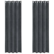 Затъмняващи завеси 2 pcs Светлосиво 140 x 260 cm Кадифе