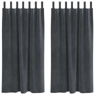 Затъмняващи завеси 2 pcs Светлосиво 140 x 175 cm Кадифе
