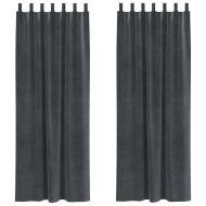 Затъмняващи завеси 2 pcs Светлосиво 140 x 225 cm Кадифе