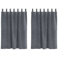 Затъмняващи завеси 2 pcs Светлосиво 140 x 140 cm Кадифе