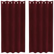 Затъмняващи завеси 2 pcs Виненочервен 140 x 175 cm Кадифе