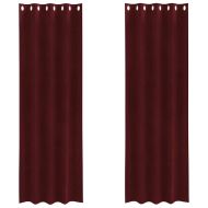 Затъмняващи завеси 2 pcs Виненочервен 140 x 245 cm Кадифе