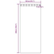 Завеси за затъмняване с пръстени 2 pcs Черно 260 x 140 см