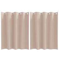 Завеси за затъмняване с пръстени 2 pcs Таупе 140 x 140 cm