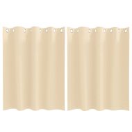 Завеси за затъмняване с пръстени 2 pcs Крем 140 x 140 cm