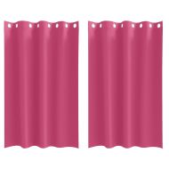 Завеси за затъмняване с пръстени 2 pcs Ярко Розово 175 x 140 см