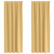 Завеси за затъмняване с пръстени 2 pcs Бежово 225 x 140 см