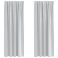 Завеси за затъмняване с пръстени 2 pcs Светло Сиво 225 x 140 см