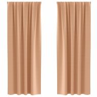 Завеси за затъмняване с пръстени 2 pcs Светло кафяво