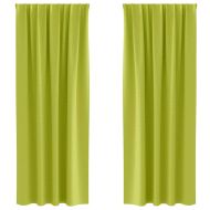 Завеси за затъмняване с пръстени 2 pcs Зелен 245 x 140 см
