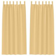 Завеси за затъмняване с пръстени 2 pcs Бежово 245 x 140 см