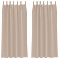 Завеси за затъмняване с пръстени 2 pcs Таупе 260 x 140 см