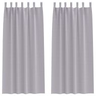 Завеси за затъмняване с пръстени 2 pcs Метално Сиво