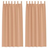 Завеси за затъмняване с пръстени 2 pcs Светло кафяво