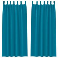 Завеси за затъмняване с пръстени 2 pcs Тюркоаз 245 x 140 см