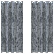 Кадифени завеси 2 pcs Сребристо сиво 260 x 140 см Кадифе