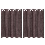 Кадифени завеси С завеси 2 pcs Кафяво 140 x 140 cm Кадифе