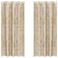 Кадифени завеси С завеси 2 pcs Крем 225 x 140 см Кадифе