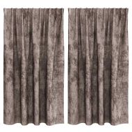Кадифени завеси С завеси 2 pcs Капучино 140 x 140 cm Кадифе