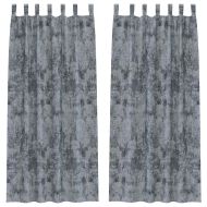 Кадифени завеси 2 pcs Сребристо сиво 225 x 140 см Кадифе