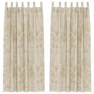 Кадифени завеси С завеси 2 pcs Крем 260 x 140 см Кадифе