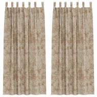 Кадифени завеси С завеси 2 pcs Шампанско 245 x 140 см Кадифе