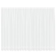Перде от дантела С завеси Флорален Бяло 220 x 500 cm Полиестер