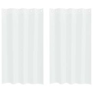 Перде от воал С завеси 2 pcs Бяло 175 x 140 см Полиестер