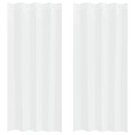 Перде от воал С завеси 2 pcs Бяло 245 x 140 см Полиестер