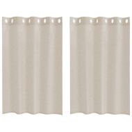 Перде от воал С завеси 2 pcs Пясък 140 x 140 cm Полиестер