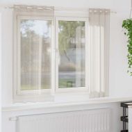 Перде от воал С завеси 2 pcs Пясък 175 x 140 см Полиестер