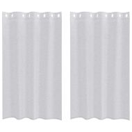 Перде от воал С завеси 2 pcs Светлосиво 175 x 140 см Полиестер