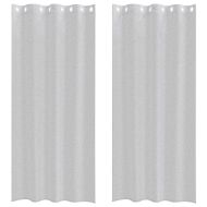 Перде от воал С завеси 2 pcs Светлосиво 245 x 140 см Полиестер