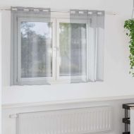 Перде от воал С завеси 2 pcs Тъмен сив 140 x 140 cm Полиестер