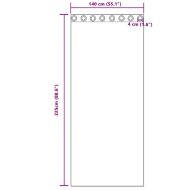 Перде от воал С завеси 2 pcs Тъмен сив 225 x 140 см Полиестер