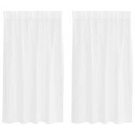 Перде от воал С завеси 2 pcs Бяло 140 x 140 cm Полиестер