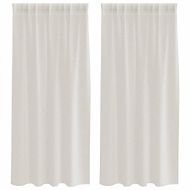 Перде от воал С завеси 2 pcs Крем 175 x 140 см Полиестер