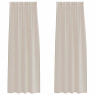 Перде от воал С завеси 2 pcs Пясък 245 x 140 см Полиестер