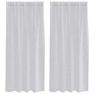 Перде от воал С завеси 2 pcs Светлосиво 175 x 140 см Полиестер