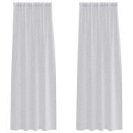 Перде от воал С завеси 2 pcs Светлосиво 225 x 140 см Полиестер