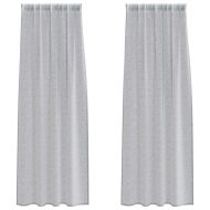Перде от воал С завеси 2 pcs Тъмен сив 245 x 140 см Полиестер