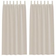 Перде от воал С завеси 2 pcs Пясък 260 x 140 см Полиестер