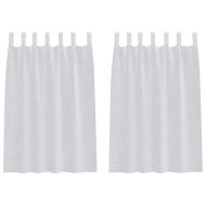 Перде от воал С завеси 2 pcs Светлосиво 140 x 140 cm Полиестер