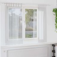 Перде от воал С завеси 2 pcs Светлосиво 175 x 140 см Полиестер